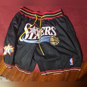 Vintage Philadelphia 76er's NBA Shorts & Iverson Jersey